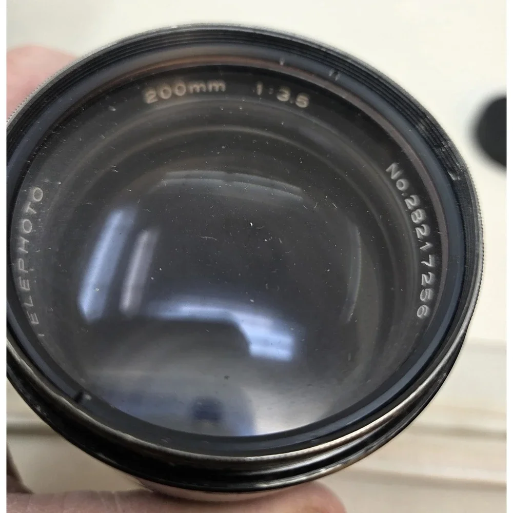 Vivitar 200mm f3.5 Auto Telephoto Lens Konica AR Mount Vintage Case Filter